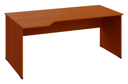 EZL 18 - 184 stůl kancelářský, rohový, levý, dřevěná podnož, deska 18 mm, široký 1800 mm, třešeň šumavská